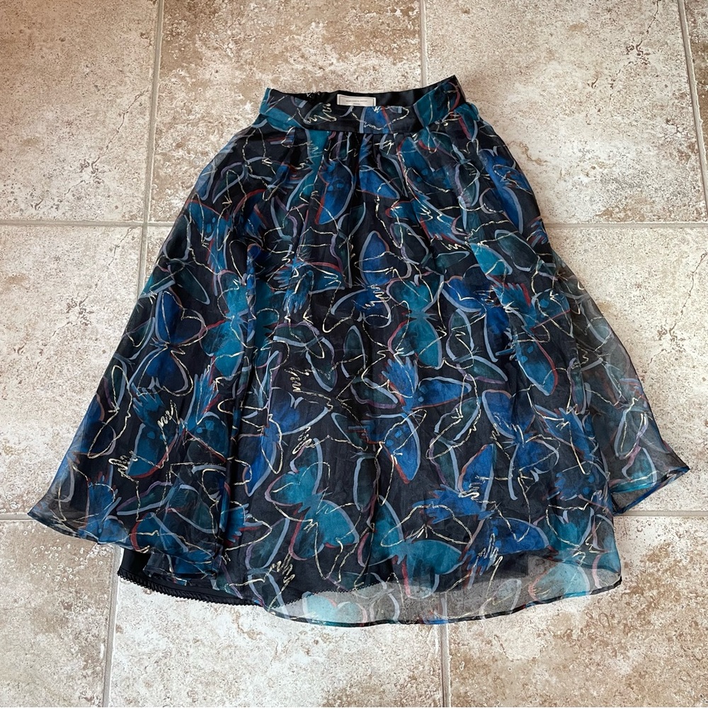 Anthropologie Butterfly Skirt